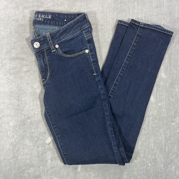 American Eagle Womens 4 Reg‎ Skinny Super Stretch Denim Jeans - Picture 1 of 7